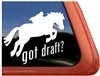 Draft Jumping Horse Trailer Window Decal