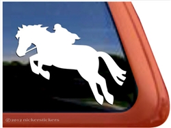 Draft Jumping Horse Trailer Window Decal