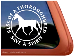 Thoroughbred Horse Rescue Window Decal