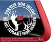 Border Collie Service Dog Window Decal