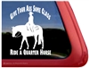 Western Pleasure Horse Trailer Window Decal
