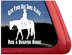 Western Pleasure Horse Trailer Window Decal