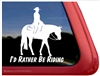 Western Pleasure Horse Trailer Window Decal