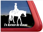 Western Pleasure Horse Trailer Window Decal