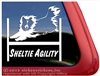 Sheltie Agility Dog Window Decal