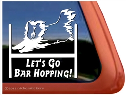 Sheltie Agility Dog Window Decal