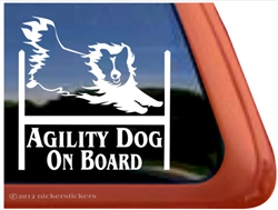 Sheltie Agility Dog Window Decal