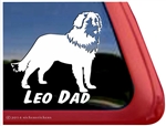 Leo Dad Leonberger Dog iPad Car Truck Window Decal Sticker
