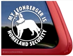 Leonberger Homeland Security Guard Dog Dog iPad Car Truck Window Decal Sticker