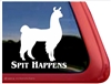 Spit Happens Llama Car Truck RV Window Decal Sticker