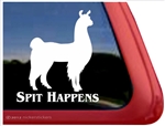 Spit Happens Llama Car Truck RV Window Decal Sticker