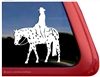 Appaloosa Hunter Under Saddle Horse Trailer Window Decal