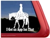 Appaloosa Hunter Under Saddle Horse Trailer Window Decal