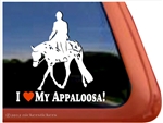 Appaloosa Hunter Under Saddle Horse Trailer Window Decal