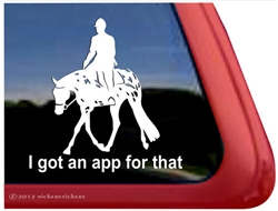 Appaloosa Hunter Under Saddle Horse Trailer Window Decal