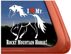 I Love My Rocky Mountain Horse Trailer Car Truck RV Window Decal Sticker