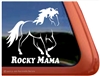 Rocky Mama Rocky Mountain Horse Trailer Car Truck RV Window Decal Sticker