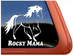Rocky Mama Rocky Mountain Horse Trailer Car Truck RV Window Decal Sticker