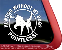 English Setter Gun Dog Window Decal Sticker