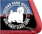 West Highland White Terrier Rescue Car Window iPad Decal Sticker