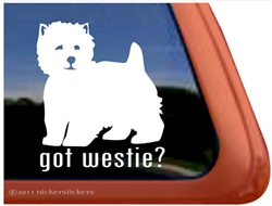 Got Westie West Highland White Terrier Agility Dog Car Window iPad Decal Sticke