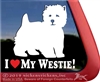I Love My Westie Dog Car Window iPad Decal Sticker