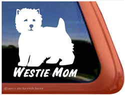 Westie Mom West Highland White Terrier Agility Dog Car Window iPad Decal Sticker