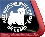 West Highland White Terrier Rescue Car Window iPad Decal Sticker