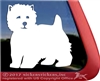 Personalized  West Highland White Terrier Westie Dog Car Window Decal Sticker iPad