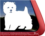 Personalized  West Highland White Terrier Westie Dog Car Window Decal Sticker iPad