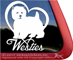 West Highland White Terrier Dog Car Window iPad Decal Sticker