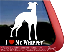 Whippet Window Decal