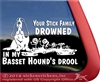 Basset Hound Dog Car Truck RV Window Decal Sticker