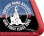 Basset Hound Rescue Dog Car Truck RV Window Decal Sticker