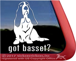 Basset Hound Vinyl Dog Car Truck RV Window Decal Sticker