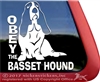 Basset Hound Vinyl Dog Car Truck RV Window Decal Sticker
