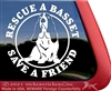 Basset Hound Rescue Dog Car Truck RV Window Decal Sticker