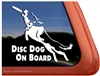 Border Collie Disc Dog Window Decal