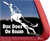 Border Collie Disc Dog Window Decal