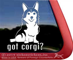 Sitting Pembroke Welsh Corgi Window Decal Sticker