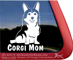 Sitting Pembroke Welsh Corgi Window Decal Sticker