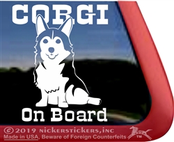 Sitting Pembroke Welsh Corgi Window Decal Sticker