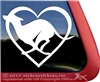 Custom Love Heart Greyhound Dog iPad Car Truck RV Window Decal Sticker