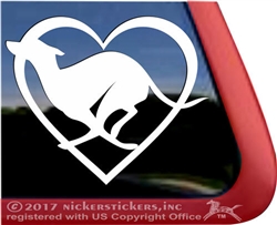 Custom Love Heart Greyhound Dog iPad Car Truck RV Window Decal Sticker