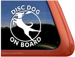 Disc Dog Window Decal