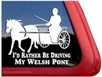 Welsh Pony Driving Horse Trailer Window Decal