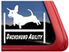 Dachshund Agility Dog Window Decal