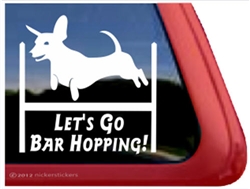 Dachshund Agility Dog Window Decal