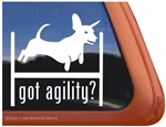 Dachshund Agility Dog Window Decal