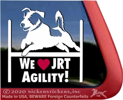 Jack Russell Terrier Agility Dog Window Decal